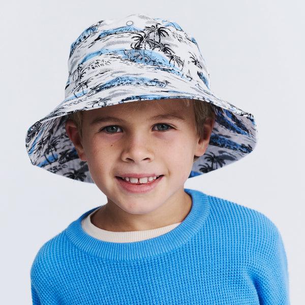 Rigon Headwear Wade Bucket Cancer Council Blue