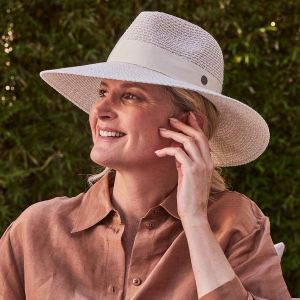 rigon headwear Roberta Fedora Cancer Council Chocolate