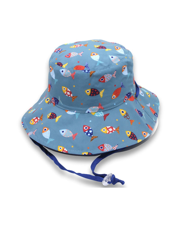 Rigon Headwear Robin Bucket Cancer Council Green Flowers