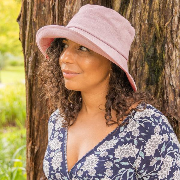 Rigon Headwear Sadie Linen Bucket Cancer Council Blue