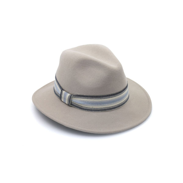 Rigon Headwear Selwyn Wool Felt Fedora BD Winter Grey