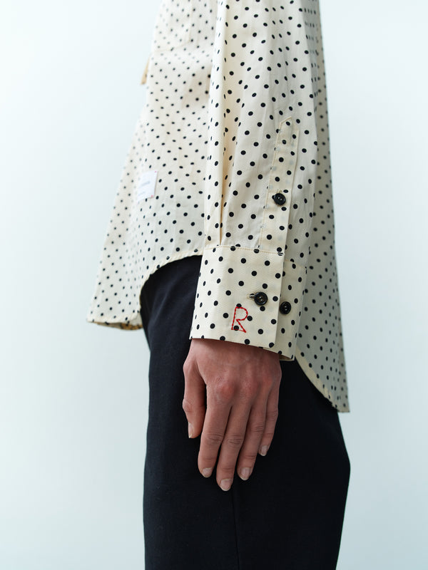 Rika Studios CAROLINA SHIRT BOW-TIE / CREME-BLACK DOTS
