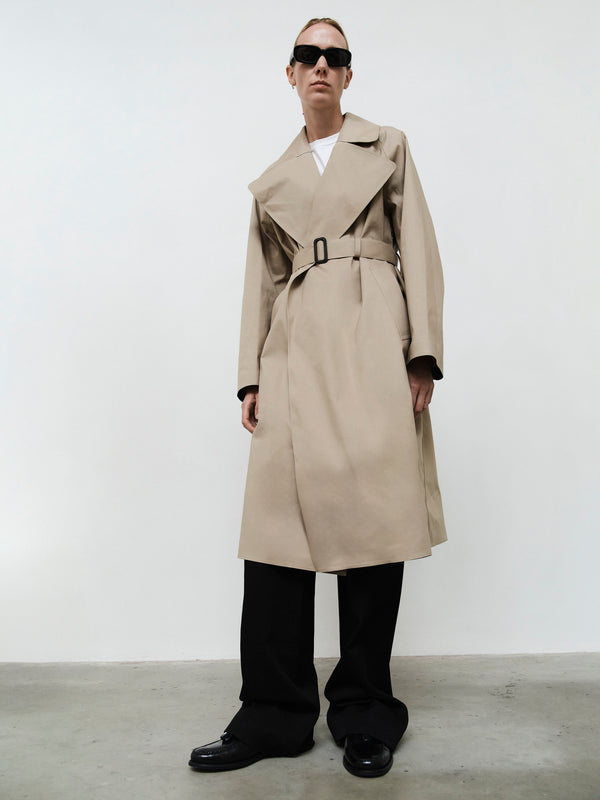 Rika Studios MACKINTOSH KINTORE BONDED TRENCH COAT / FAWN