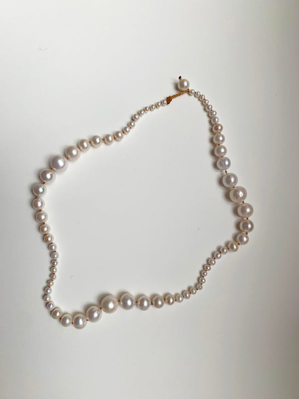 rika studios MARICHELLE / CLASSIC PEARL NECKLACE NUDE CORD