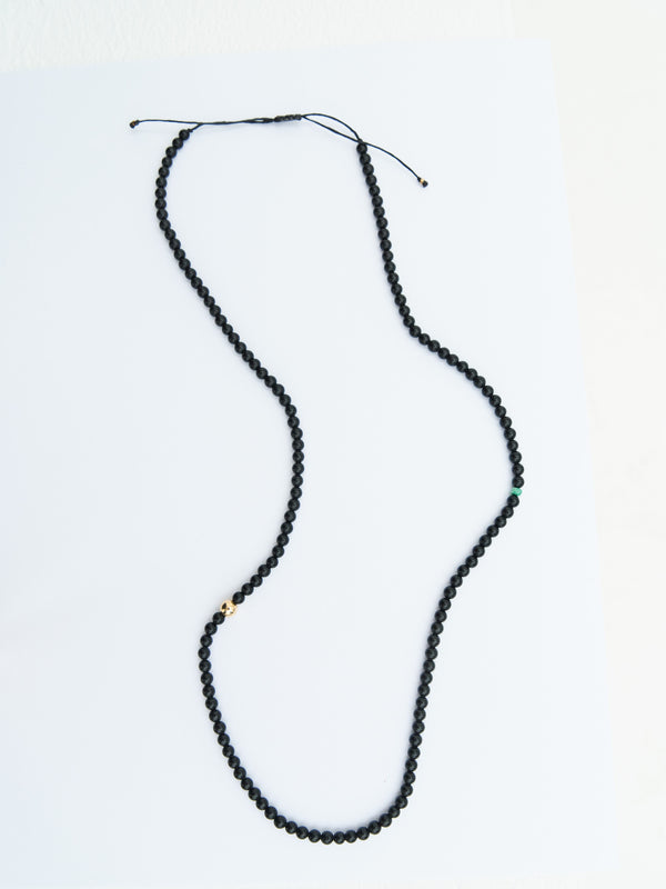 rika studios MARICHELLE / JANNE PEARL NECKLACE LONG BLACK ONYX
