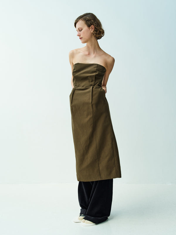 Rika Studios APPLE DRESS / KHAKI GREEN