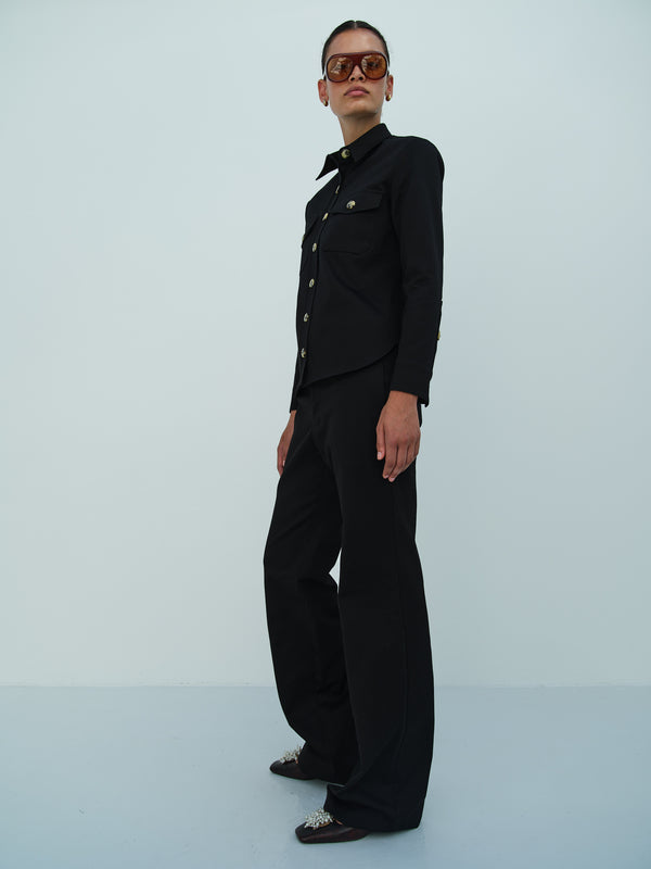 Rika Studios BOB SHIRT / BLACK TWILL