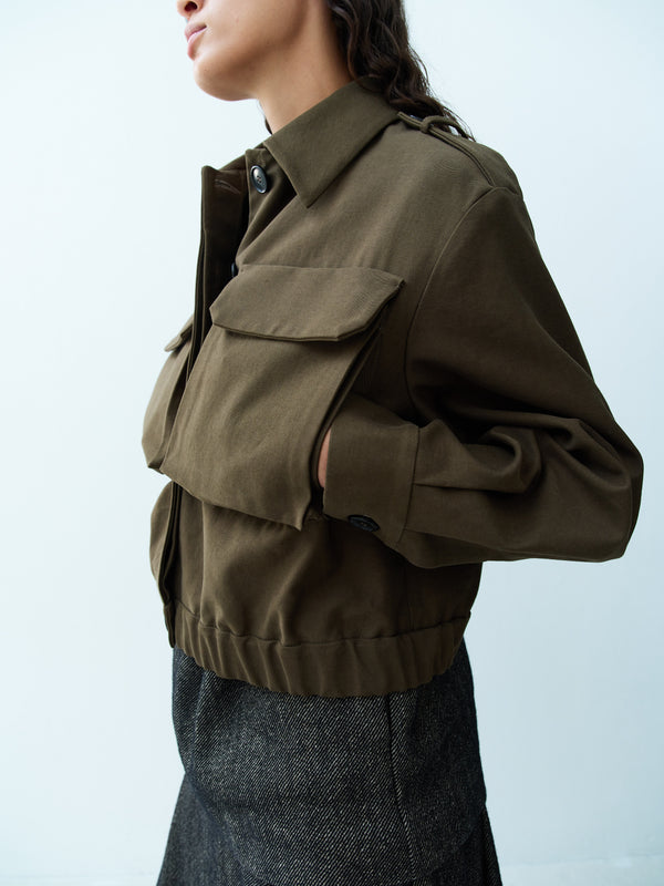 Rika Studios BOMBER JACKET / KHAKI GREEN
