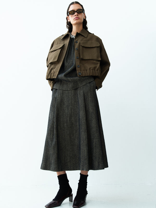 Rika Studios BOMBER JACKET / KHAKI GREEN