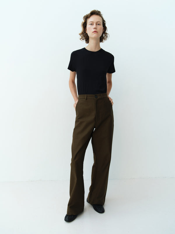 rika studios BOWIE PANTS / KHAKI GREEN