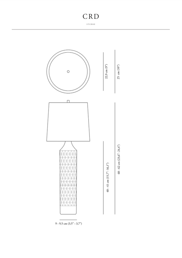 Rika Studios CRD CERAMIC | CHECKERED LAMP ORANGE