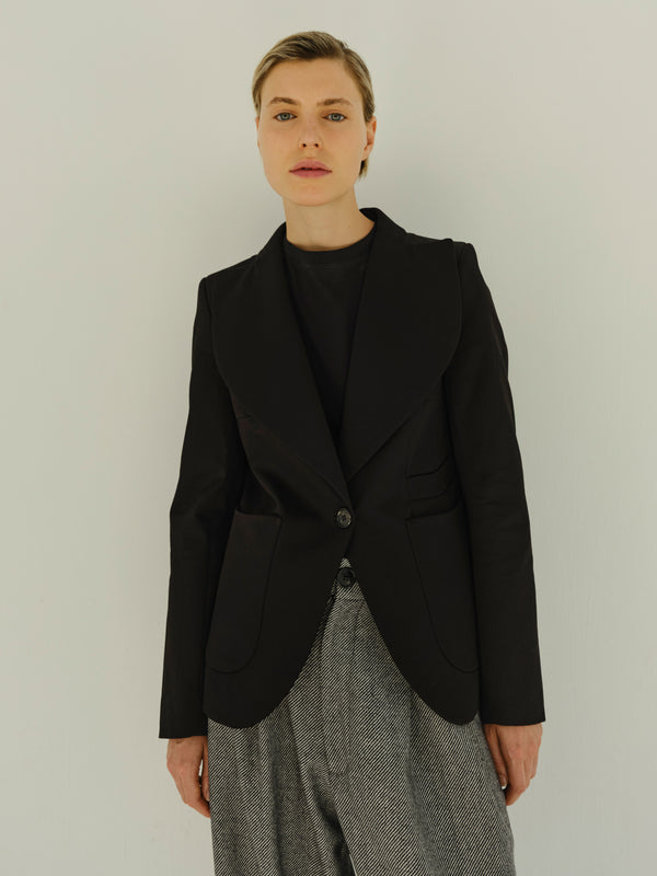 rika studios JERRY JACKET / BLACK COATED