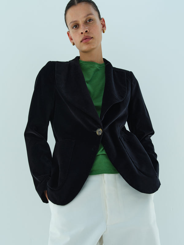 Rika Studios JERRY JACKET / BLACK VLVT