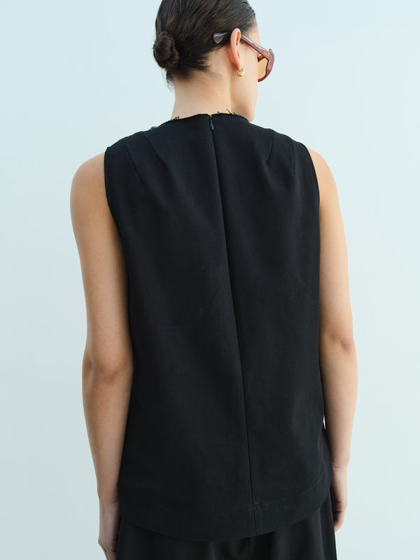 Rika Studios JOHN TOP / BLACK TWILL