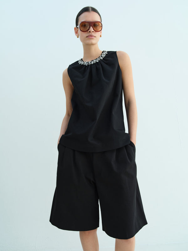 Rika Studios JOHN TOP / BLACK TWILL