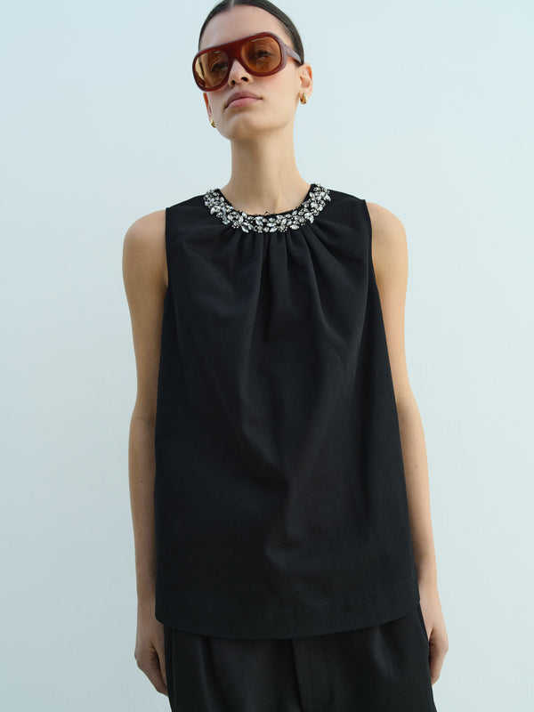 Rika Studios JOHN TOP / BLACK TWILL