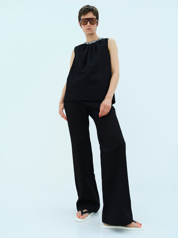 rika studios JOHN TOP / BLACK TWILL