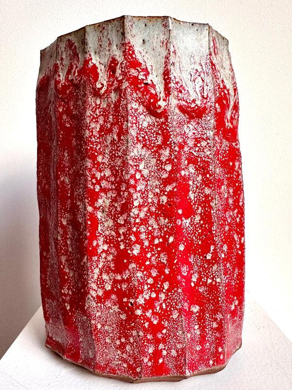 rika studios L.S. CERAMICS / FLUTED VASE #455