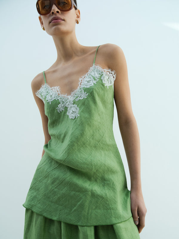 Rika Studios LACE CAMISOLE / COOL GREEN