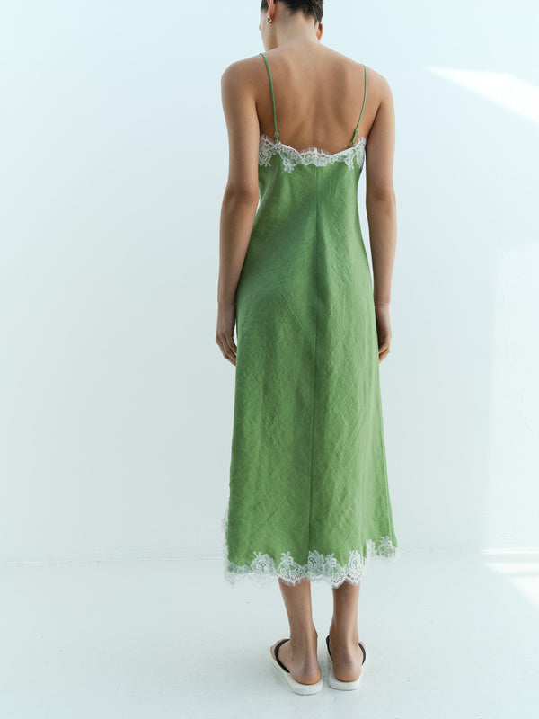 Rika Studios LACE CLEOPATRA DRESS / COOL GREEN