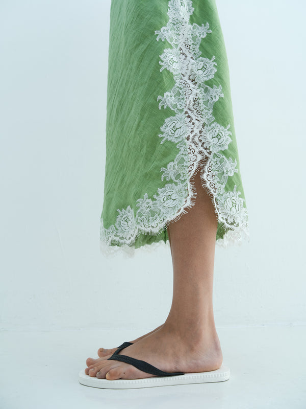 Rika Studios LACE CLEOPATRA DRESS / COOL GREEN