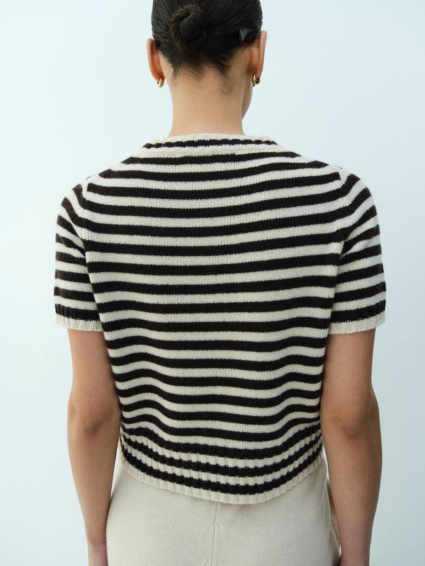 Rika Studios LUIS JUMPER / NATURAL-CHOCO STRIPE