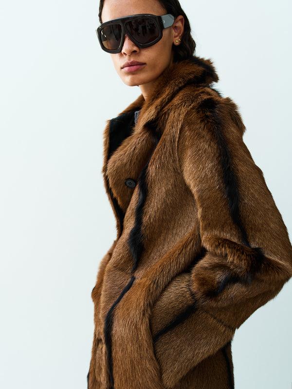 Rika Studios MADISON COAT LT. BROWN-BLACK