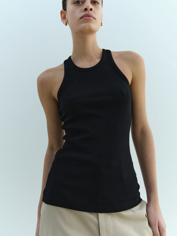 rika studios MINE TANK TOP / BLACK