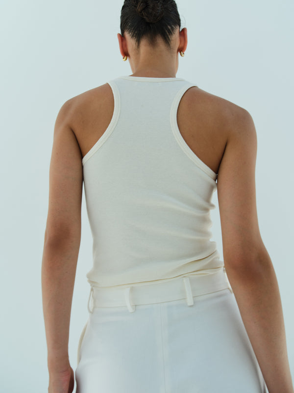 Rika Studios MINE TANK TOP / WHITE