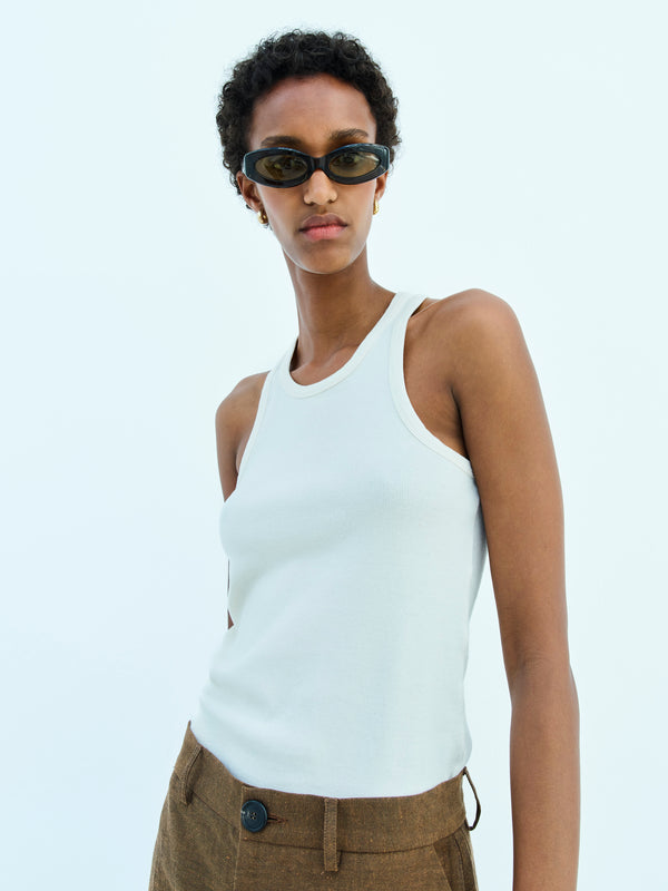 Rika Studios MINE TANK TOP / WHITE