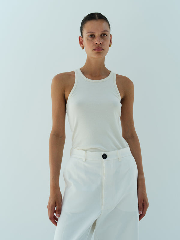 rika studios MINE TANK TOP / WHITE