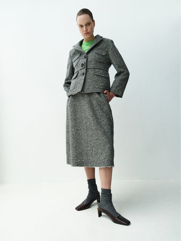 rika studios NICK SKIRT / SALT N' PEPPER