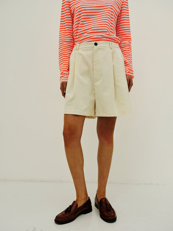 Rika Studios PALOMA TEE / NEON ORANGE-ECRU