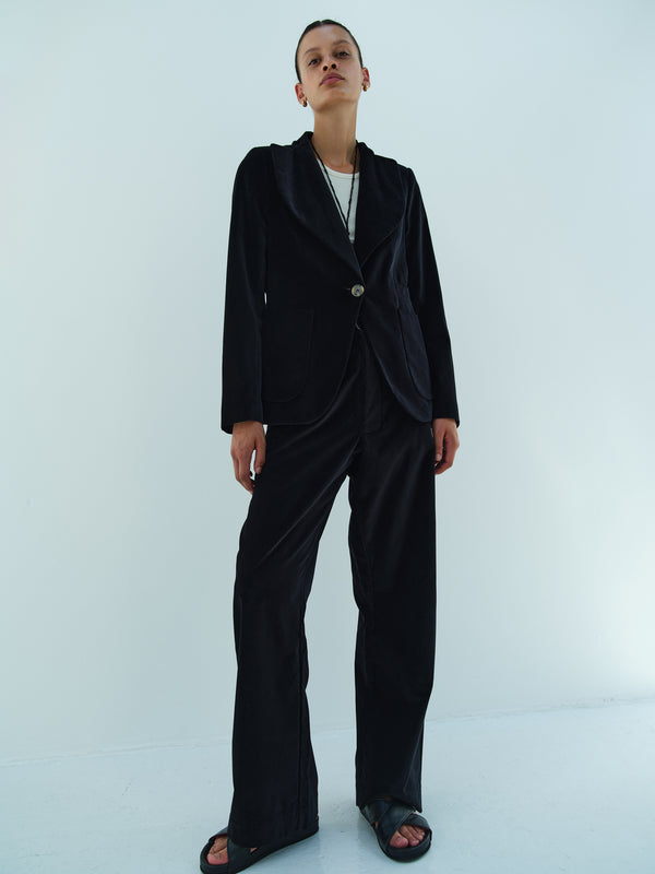 rika studios ROWAN PANTS / BLACK VLVT