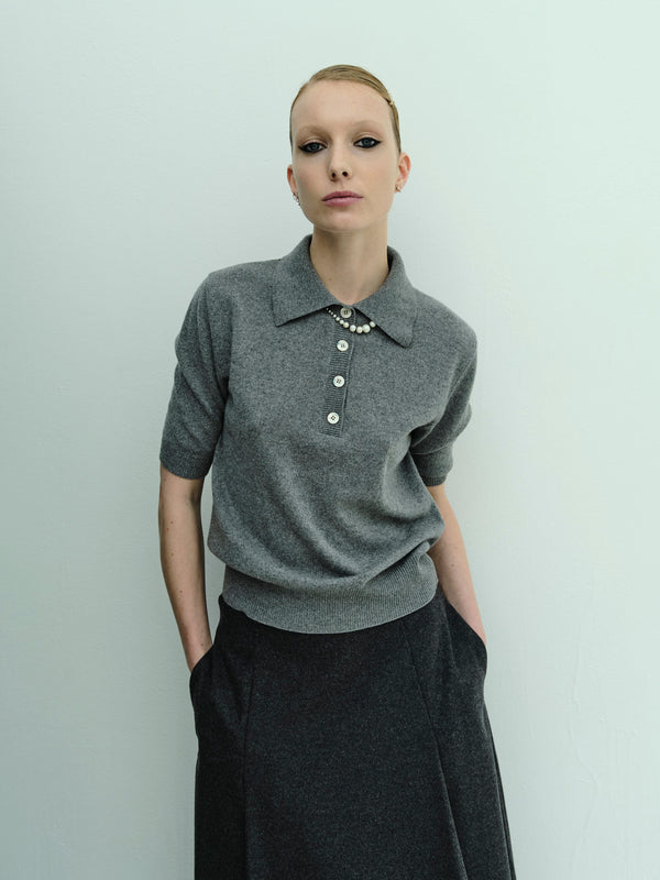 rika studios SPRING POLO / GREYISH