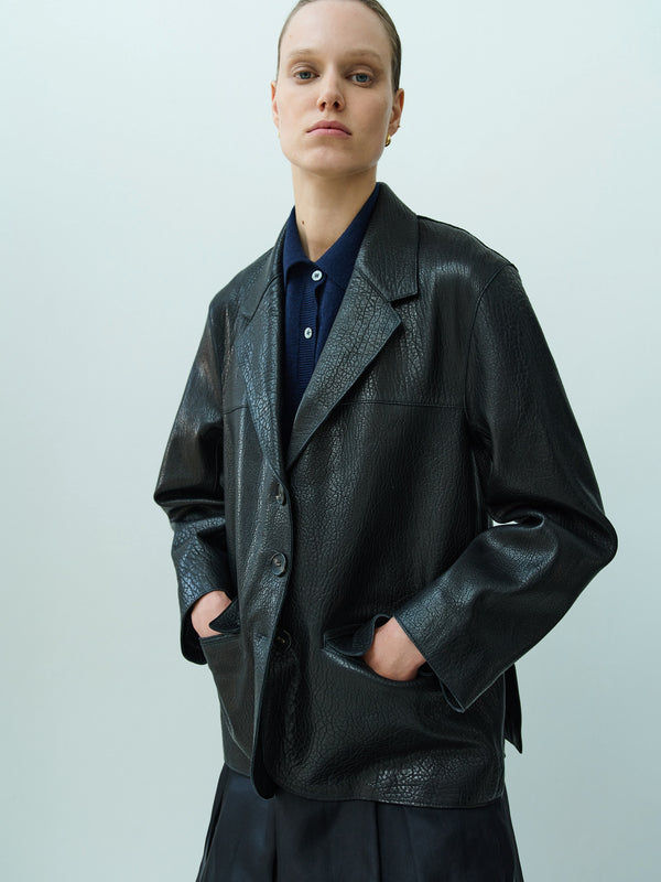 Rika Studios STEVE LEATHER JACKET / BLACK