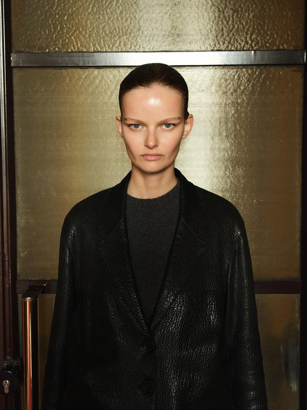 rika studios STEVE LEATHER JACKET / BLACK