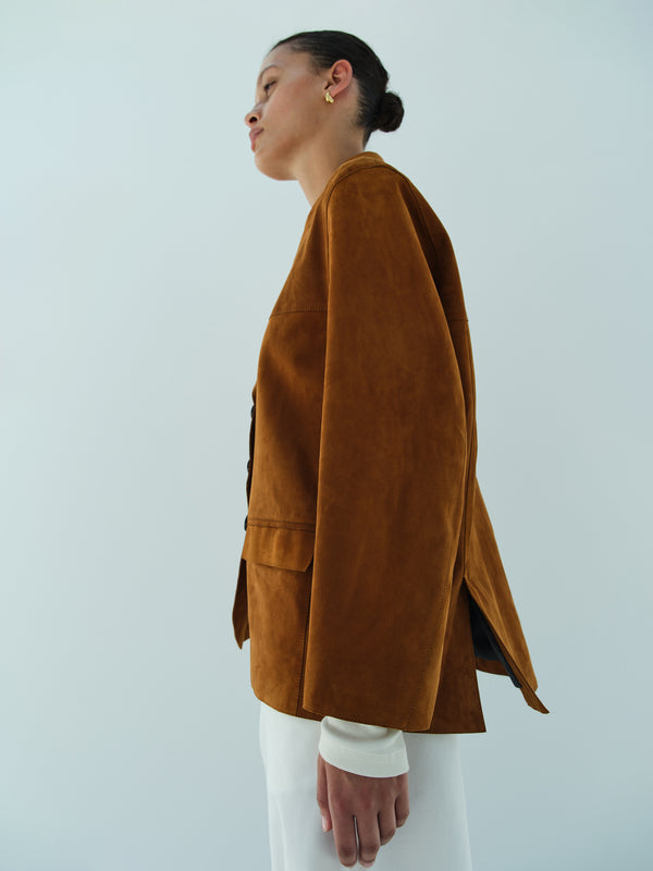 Rika Studios STEVE LEATHER JACKET / TOBACCO