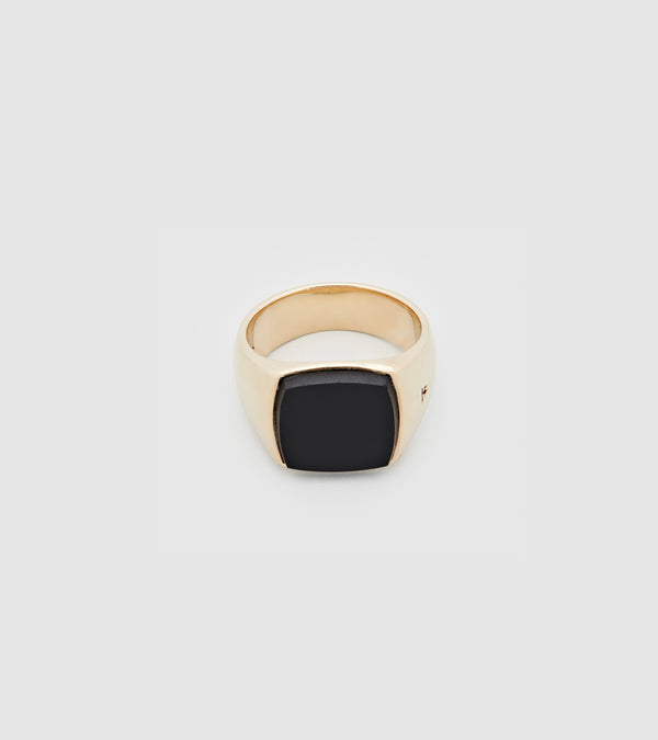Rika Studios TOM WOOD / CUSHION BLACK ONYX GOLD