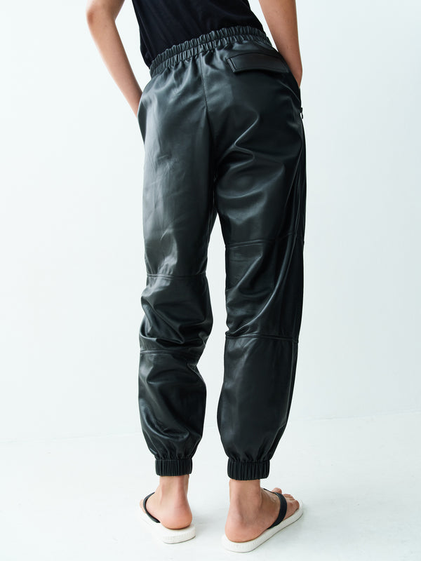 Rika Studios TRACK PANTS / BLACK NAPPA