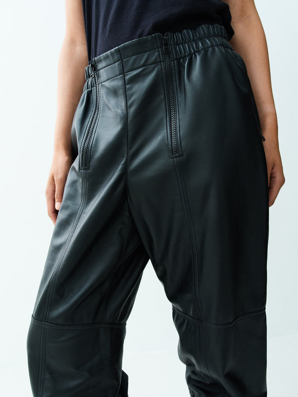 Rika Studios TRACK PANTS / BLACK NAPPA