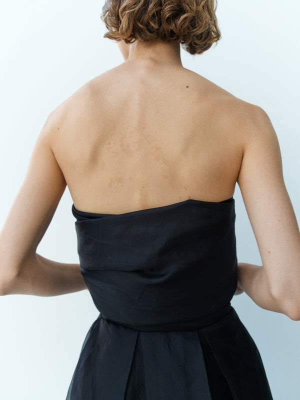 Rika Studios TWIST PARK LANE SILK DRESS / BLACK