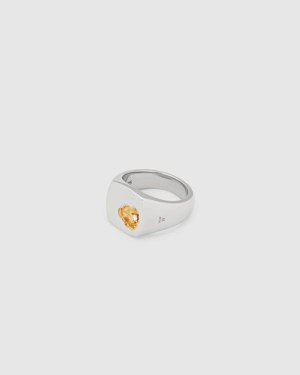 Rika Studios TOM WOOD / MINED RING SMALL WHITE DIAMOND