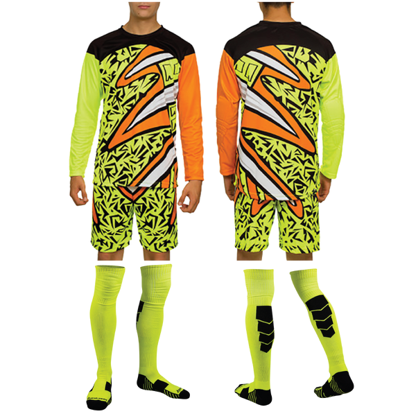 rinat Calamity LS Long-Sleeve Goalkeeper Kit (Jersey+Short+Socks) Number Included