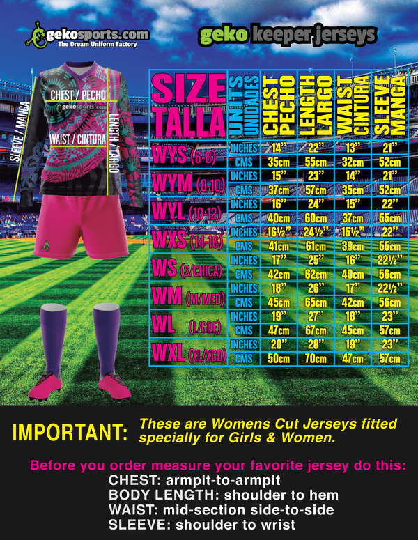 Rinat Diva Girls/Womens Goalkeeper Jersey Number Included