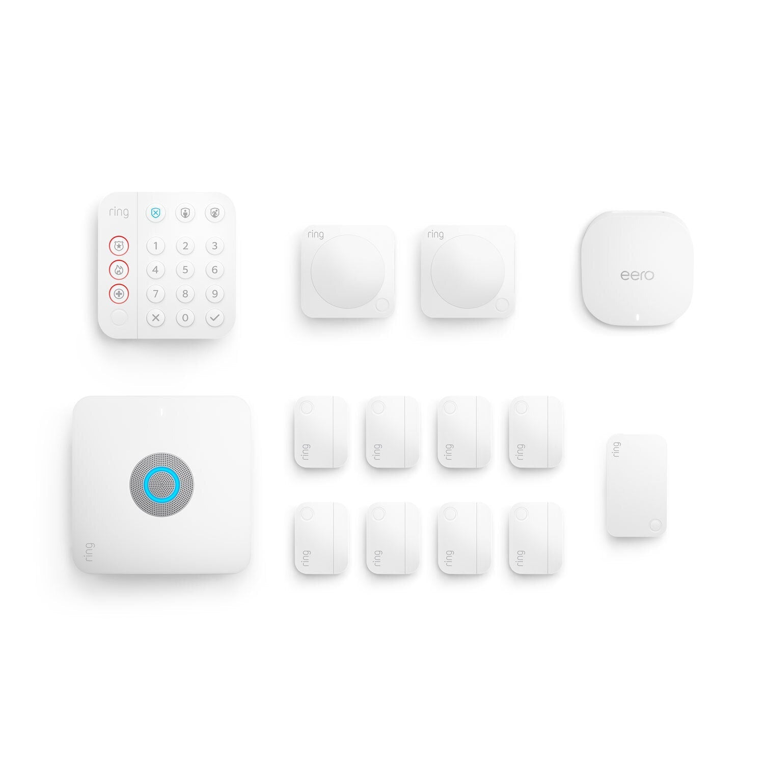 ring Alarm Pro 13-Piece Kit with built-in eero Wi-Fi 6 router and additional eero 6 Wi-Fi Router