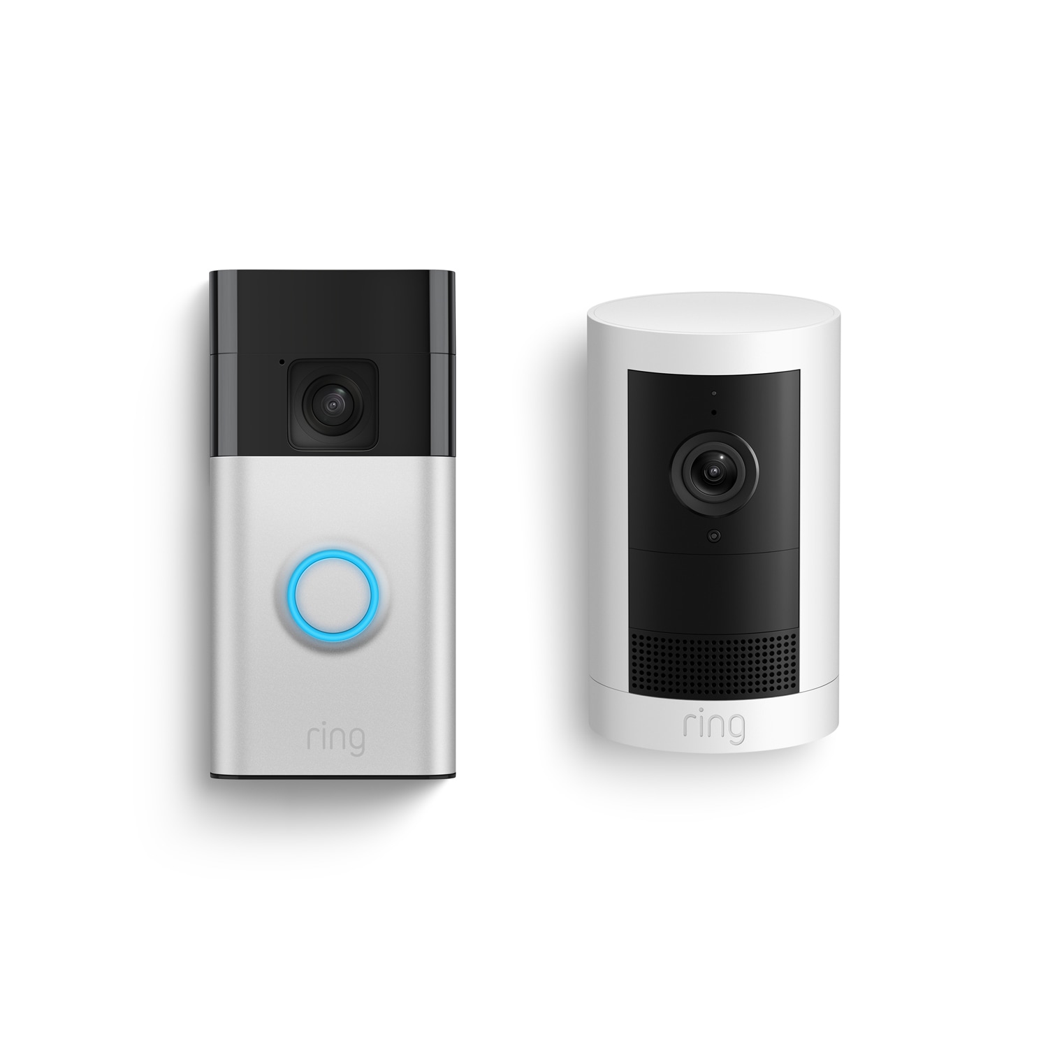 ring Connected Basic Kit Outdoor Cam Plus Battery + Battery Doorbell