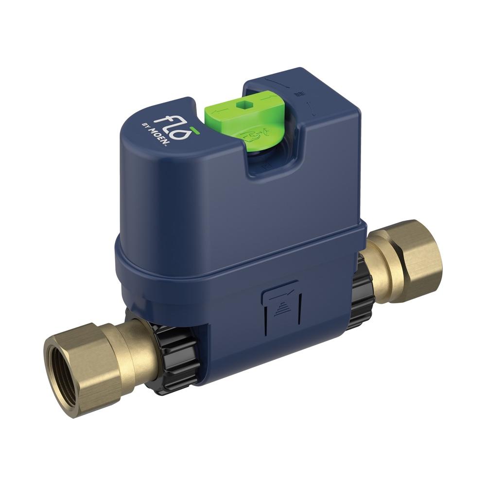 ring Flo by Moen 1-Inch Smart Water Shutoff Works with Ring