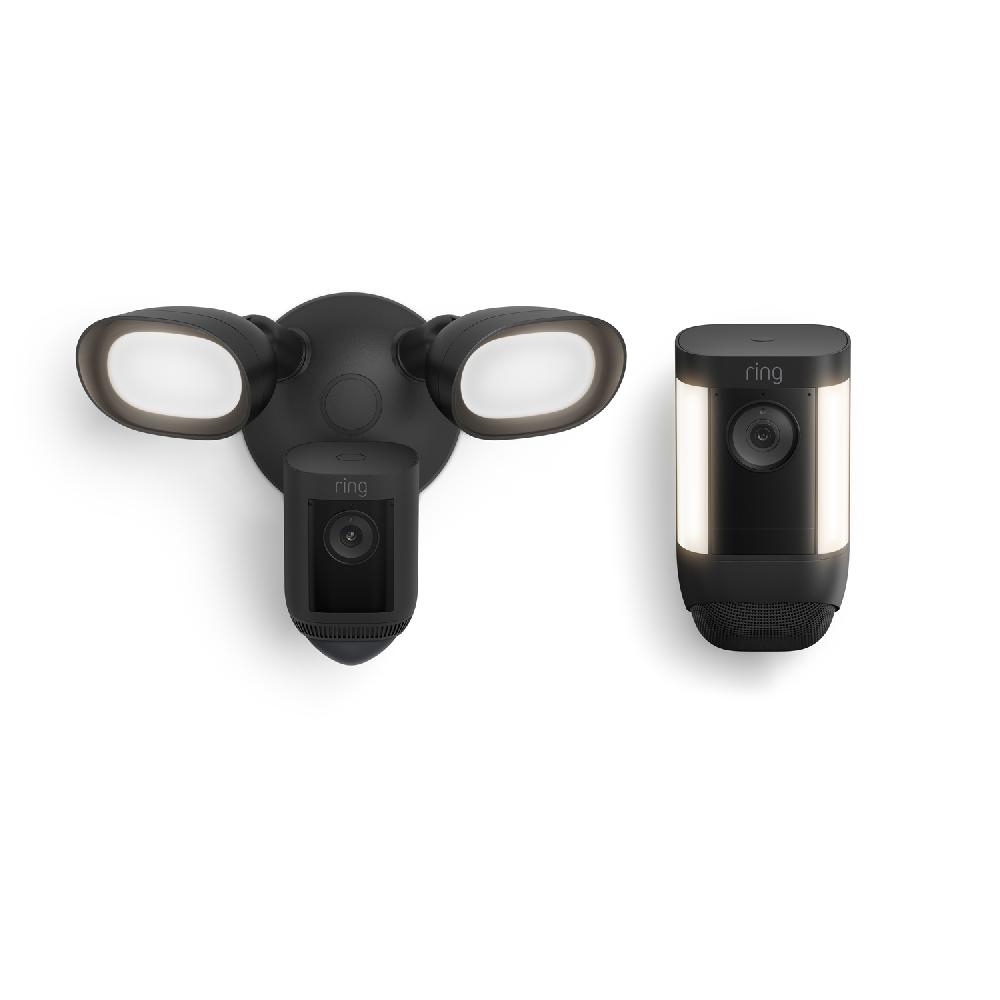 Ring Front And Backyard Deluxe Kit Spotlight Cam Pro Battery + Floodlight Cam Wired Pro