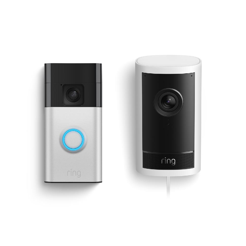 ring Outdoor Cam Pro Plug-In + Battery Doorbell